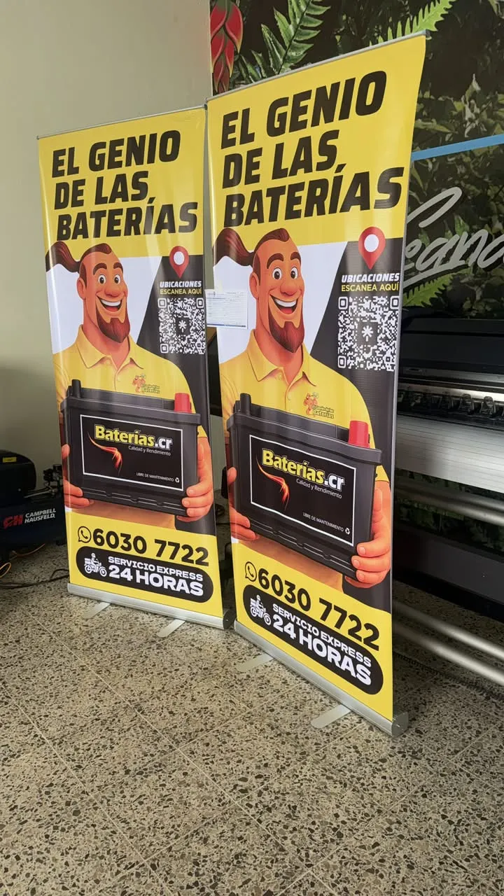 Roller-Ups Publicitarios — Baterías.cr